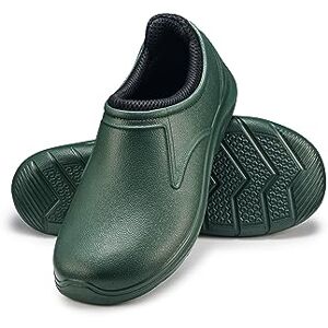 ESTRO Tamancos para homem de jardim Tamancos mulher trabalho chinelos casa verão homem sapatos de jardim leve K040S, Verde escuro, 44 UE ESTRO Tamancos para homem de jardim Tamancos mulher trabalho chinelos casa verão homem sapatos de jardim leve K040S, Verde escuro, 44 UE