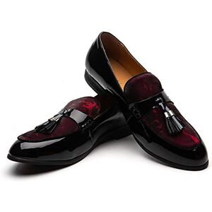 JITAI Sapatos de couro para homens padrão de impressão vestido para homens sapatos preguiçosos Slip-on casual Loafer Smoking Slipper, preto 06, 45 EU (12 UK) JITAI Sapatos de couro para homens padrão de impressão vestido para homens sapatos preguiçosos Slip-on casual Loafer Smoking Slipper, preto 06, 45 EU (12 UK)