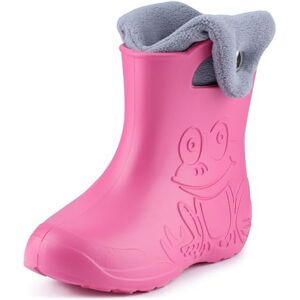 Ladeheid Botas de água para crianças em EVA unissexo botas de chuva revestidas sapatos infantis calçado de inverno impermeável Rainboots , Rosa Cinzento Ladeheid Botas de água para crianças em EVA unissexo botas de chuva revestidas sapatos infantis calçado de inverno impermeável Rainboots , Rosa Cinzento
