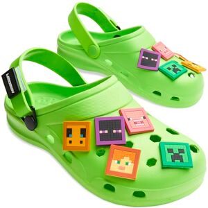 Minecraft Tamancos de piscina infantil com ou sem encantos sandálias de praia fechadas, sapatilhas de verão com correia presentes para Gamers (verde com encantos, 28-29 EU) Minecraft Tamancos de piscina infantil com ou sem encantos sandálias de praia fechadas, sapatilhas de verão com correia presentes para Gamers (verde com encantos, 28-29 EU)