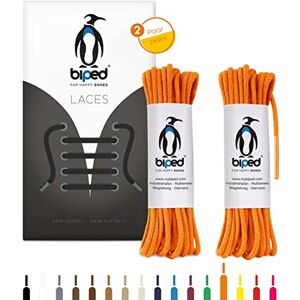 biped LACES 2 pares de cordões redondos de algodão de ø 2 mm de espessura cordões redondos premium para sapatos e botas de couro resistentes ao rasgo e laváveis fabricados na UE z2900, Laranja biped LACES 2 pares de cordões redondos de algodão de ø 2 mm de espessura cordões redondos premium para sapatos e botas de couro resistentes ao rasgo e laváveis fabricados na UE z2900, Laranja