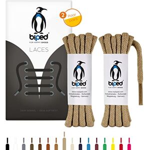 biped LACES 2 pares de cordões redondos de algodão ø 5 mm extra grossos cordões de qualidade resistentes a rasgões para botas, botas e calçado desportivo made in EU z2902, Bege biped LACES 2 pares de cordões redondos de algodão ø 5 mm extra grossos cordões de qualidade resistentes a rasgões para botas, botas e calçado desportivo made in EU z2902, Bege
