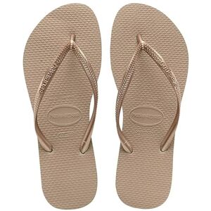 Havaianas Chinelos finos, elegantes, duráveis e versáteis, com sola texturizada para aderência e suporte, para mulheres, Rosa dourado, 37/38 UE Havaianas Chinelos finos, elegantes, duráveis e versáteis, com sola texturizada para aderência e suporte, para mulheres, Rosa dourado, 37/38 UE