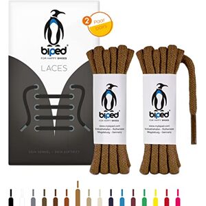 biped LACES 2 pares de cordões redondos de algodão ø 5 mm extra grossos cordões resistentes a rasgões para botas, botas e calçado desportivo Made in EU z2902 (castanho claro, 120 cm) biped LACES 2 pares de cordões redondos de algodão ø 5 mm extra grossos cordões resistentes a rasgões para botas, botas e calçado desportivo Made in EU z2902 (castanho claro, 120 cm)