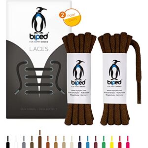 biped LACES 2 pares de cordões redondos de algodão ø 5 mm extra grossos, cordões resistentes a rasgões para botas, botas e calçado desportivo, made in EU z2902 (castanho, 120 cm) biped LACES 2 pares de cordões redondos de algodão ø 5 mm extra grossos, cordões resistentes a rasgões para botas, botas e calçado desportivo, made in EU z2902 (castanho, 120 cm)