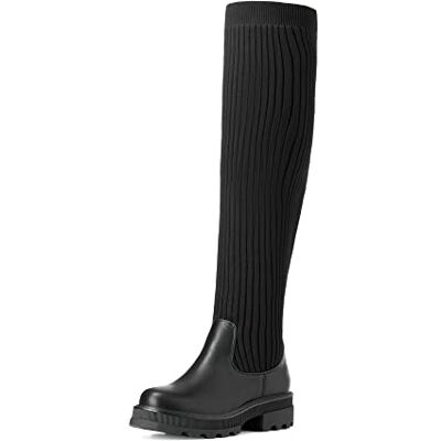 DREAM PAIRS Botas de cano extra longo para mulher Botas acima do joelho Botas elásticas de inverno elegantes e estilo SDOB2201W-E DREAM PAIRS Botas de cano extra longo para mulher Botas acima do joelho Botas elásticas de inverno elegantes e estilo SDOB2201W-E