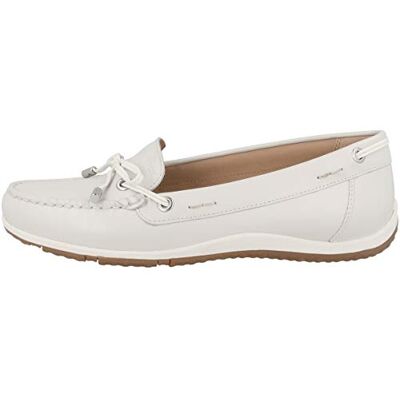 Geox D Vega Moc B, Mocassins para Mulher, Branco e ouro Geox D Vega Moc B, Mocassins para Mulher, Branco e ouro