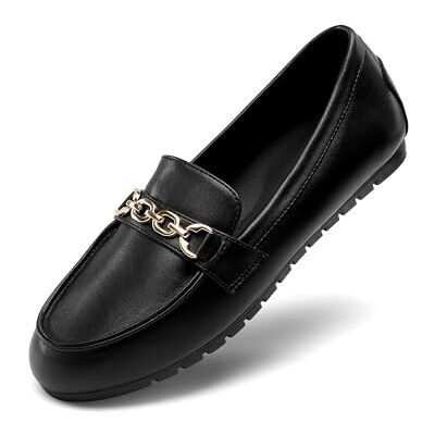 DREAM PAIRS Mocassins para mulheres confortáveis e leves para uso casual, sapatos planos de trabalho para caminhar com conforto Plantilla soporte arco, suela texturizada, diseño práctico slip-on, detalle metálico chic. DREAM PAIRS Mocassins para mulheres confortáveis e leves para uso casual, sapatos planos de trabalho para caminhar com conforto Plantilla soporte arco, suela texturizada, diseño práctico slip-on, detalle metálico chic.