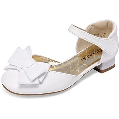 DREAM PAIRS Crianças bailarina salto menina, branco, 31 DREAM PAIRS Crianças bailarina salto menina, branco, 31