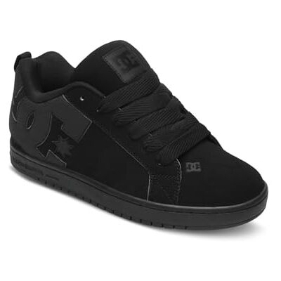 DC Shoes Court Graffik Sapatilhas de couro para homem, Preto DC Shoes Court Graffik Sapatilhas de couro para homem, Preto
