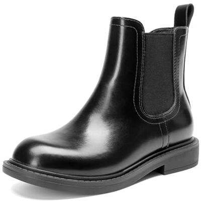 DREAM PAIRS Botas de tornozelo para meninas com fecho de correr lateral botins Chelsea de salto baixo sapatos modernos para meninas pequenas/meninos / grandes DREAM PAIRS Botas de tornozelo para meninas com fecho de correr lateral botins Chelsea de salto baixo sapatos modernos para meninas pequenas/meninos / grandes