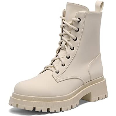 DREAM PAIRS Botas de Cano Médio Mulher Botins com Atilhos e Cremalheira Forro Quente Sola Antiderrapante Inverno SDMB2203W-E Suela gruesa antideslizante, forro cálido, cordones ajustables y plantilla acolchada. Para otoño, invierno y diario. DREAM PAIRS Botas de Cano Médio Mulher Botins com Atilhos e Cremalheira Forro Quente Sola Antiderrapante Inverno SDMB2203W-E Suela gruesa antideslizante, forro cálido, cordones ajustables y plantilla acolchada. Para otoño, invierno y diario.