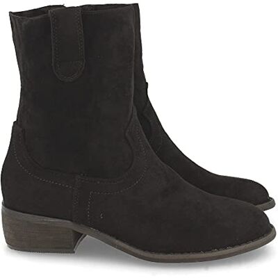 shoes&blues.es Bota de Salto para Mulher, Confortável, com Redondo, e Fecho de Zíper, Outono Inverno shoes&blues.es Bota de Salto para Mulher, Confortável, com Redondo, e Fecho de Zíper, Outono Inverno