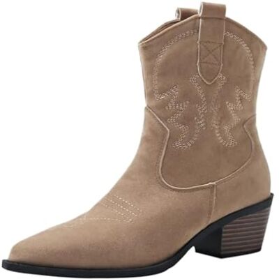 AHUFGN Botas Cowboy botas de gladiador para mulher, até ao joelho, com bordado na moda, sapatos de salto alto grosso, botins compridos para mulheres (estilo 1,39) AHUFGN Botas Cowboy botas de gladiador para mulher, até ao joelho, com bordado na moda, sapatos de salto alto grosso, botins compridos para mulheres (estilo 1,39)