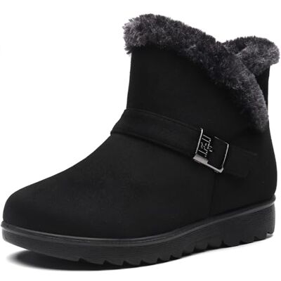 Vunavueya Botas de inverno para mulher, botas de neve forradas e quentes, sapatilhas, botins rasos com zíper, casuais, para mulher, 35-41.5 Forradas Calientes, Botas Cortas al Tobillo, Cremallera Lateral, Suela Antideslizante, Para Trabajo Caminar O Uso Vunavueya Botas de inverno para mulher, botas de neve forradas e quentes, sapatilhas, botins rasos com zíper, casuais, para mulher, 35-41.5 Forradas Calientes, Botas Cortas al Tobillo, Cremallera Lateral, Suela Antideslizante, Para Trabajo Caminar O Uso