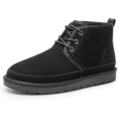 Bruno Marc FuzzyGo Botas de neve de inverno para homem com forro quente, sapatos de inverno com sola leve de TPR, botins confortáveis Bruno Marc FuzzyGo Botas de neve de inverno para homem com forro quente, sapatos de inverno com sola leve de TPR, botins confortáveis