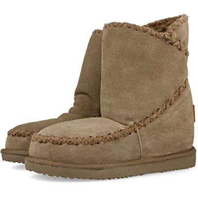 GIOSEPPO Botas douradas de estilo australiano com cunha interna para mulher 42114, Toupeira, 36 EU GIOSEPPO Botas douradas de estilo australiano com cunha interna para mulher 42114, Toupeira, 36 EU