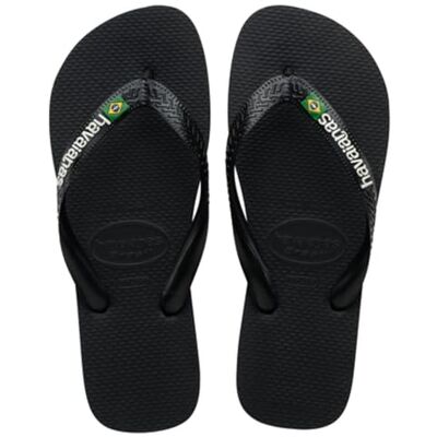 Havaianas Brasil Logo, Chanclas Icónicas, Cómodas y Duraderas, Tiras con Bandera de Brasil y Suela Antideslizante con Franjas de Colores, Adultos Unisex Havaianas Brasil Logo, Chanclas Icónicas, Cómodas y Duraderas, Tiras con Bandera de Brasil y Suela Antideslizante con Franjas de Colores, Adultos Unisex