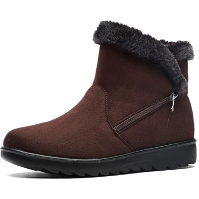 Vunavueya Botas de inverno para mulher, botas de neve forradas e quentes, sapatilhas, botins rasos com zíper, casuais, para mulher, 35-41.5 Forradas Calientes, Botas Cortas al Tobillo, Cremallera Lateral, Suela Antideslizante, Para Trabajo Caminar O Uso Vunavueya Botas de inverno para mulher, botas de neve forradas e quentes, sapatilhas, botins rasos com zíper, casuais, para mulher, 35-41.5 Forradas Calientes, Botas Cortas al Tobillo, Cremallera Lateral, Suela Antideslizante, Para Trabajo Caminar O Uso