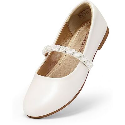 DREAM PAIRS Bailarinas Mary Jane menina, marfim, 35 DREAM PAIRS Bailarinas Mary Jane menina, marfim, 35