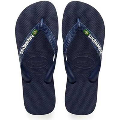 Havaianas Brasil Logo, Chanclas Icónicas, Cómodas y Duraderas, Tiras con Bandera de Brasil y Suela Antideslizante con Franjas de Colores, Adultos Unisex Havaianas Brasil Logo, Chanclas Icónicas, Cómodas y Duraderas, Tiras con Bandera de Brasil y Suela Antideslizante con Franjas de Colores, Adultos Unisex