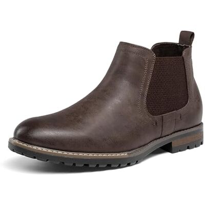 Bruno Marc Botas Chelsea homem vestir inverno botins com sola antiderrapante e salto de 2,5 cm Bruno Marc Botas Chelsea homem vestir inverno botins com sola antiderrapante e salto de 2,5 cm