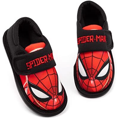 Marvel Spider-Man Sapatilhas de casa para crianças, design de super-heróis Marvel Spider-Man Sapatilhas de casa para crianças, design de super-heróis