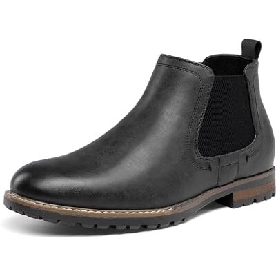Bruno Marc Botas Chelsea homem vestir inverno botins com sola antiderrapante e salto de 2,5 cm Bruno Marc Botas Chelsea homem vestir inverno botins com sola antiderrapante e salto de 2,5 cm