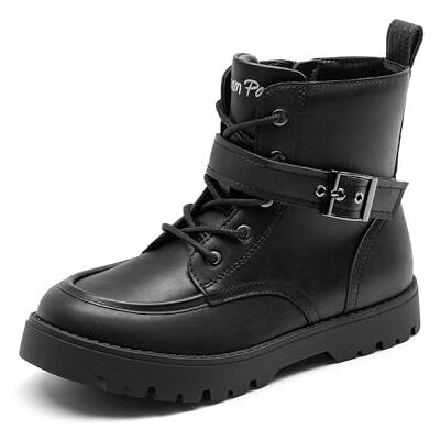 DREAM PAIRS KIDS Botas crianças inverno fecho de correr botas neve meninas com sola antiderrapante, Preto, 32 UE DREAM PAIRS KIDS Botas crianças inverno fecho de correr botas neve meninas com sola antiderrapante, Preto, 32 UE