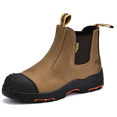 SAFEYEAR Safetoe Botas de Segurança para Homens 8025NB Botas de Segurança com Couro Impermeável, Ponta de Material Composto Sem Metal, Leves, Calçado, Sapatilhas para Plantilha Mais Confortáveis SBP SAFEYEAR Safetoe Botas de Segurança para Homens 8025NB Botas de Segurança com Couro Impermeável, Ponta de Material Composto Sem Metal, Leves, Calçado, Sapatilhas para Plantilha Mais Confortáveis SBP