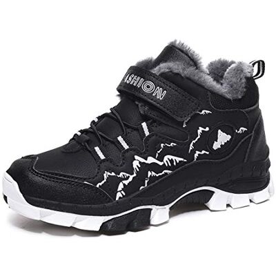 ZYLDK Botas de neve, botas de caminhada, sapatilhas de caminhada, unissexo, para crianças, botas de neve e inverno, forradas e quentes, antiderrapantes Forro de pelo sintético, suela de goma, cierre ajustable de gancho y bucle, para senderismo y activid ZYLDK Botas de neve, botas de caminhada, sapatilhas de caminhada, unissexo, para crianças, botas de neve e inverno, forradas e quentes, antiderrapantes Forro de pelo sintético, suela de goma, cierre ajustable de gancho y bucle, para senderismo y activid
