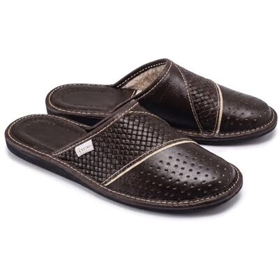 ESTRO Zapatillas De Casa De Hombre Pantuflas Casa Hombre Piel Genuina ESTRO Zapatillas De Casa De Hombre Pantuflas Casa Hombre Piel Genuina