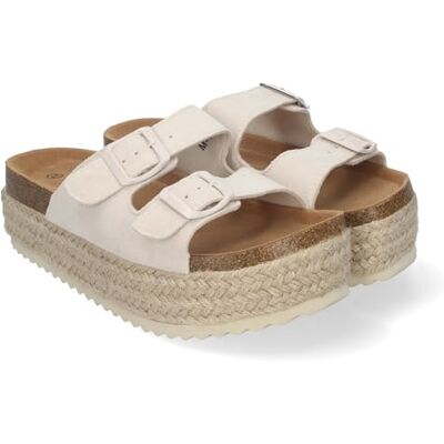 shoes&blues.es Sandália de plataforma para mulher, conforto e elegantes, forrada de juta, com planta anatómica e fecho de fivelas, ideais para a primavera e verão shoes&blues.es Sandália de plataforma para mulher, conforto e elegantes, forrada de juta, com planta anatómica e fecho de fivelas, ideais para a primavera e verão
