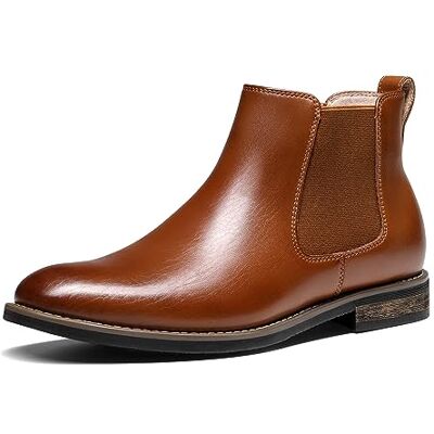 Bruno Marc Bota Chelsea homem botins homem vestir Upper camurça macia, palmilha EVA confortável, painéis elásticos de calçado fácil, sola TPR antiderrapante, estilo versátil Bruno Marc Bota Chelsea homem botins homem vestir Upper camurça macia, palmilha EVA confortável, painéis elásticos de calçado fácil, sola TPR antiderrapante, estilo versátil