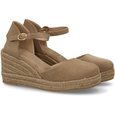 shoes&blues.es Sandália de berço de juta para mulher, design moderno confortável e elegante, com juta no mesmo tom e com fecho de fivela, ideal para a primavera e verão. shoes&blues.es Sandália de berço de juta para mulher, design moderno confortável e elegante, com juta no mesmo tom e com fecho de fivela, ideal para a primavera e verão.