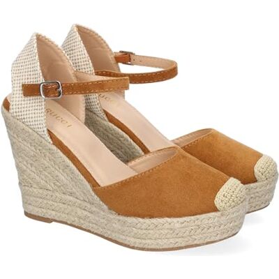shoes&blues.es Sandália de berço de juta para mulher, conforto e elegantes, design moderno com ponta bordada e fecho de fivela, ideais para primavera e verão. shoes&blues.es Sandália de berço de juta para mulher, conforto e elegantes, design moderno com ponta bordada e fecho de fivela, ideais para primavera e verão.