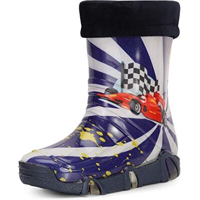 Ladeheid Botas de água forradas unissexo para crianças sapatos resistentes à água botas de borracha calçado de chuva para meninos e meninas 30 Ladeheid Botas de água forradas unissexo para crianças sapatos resistentes à água botas de borracha calçado de chuva para meninos e meninas 30