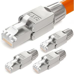 HB-DIGITAL 4x Conector RJ45 CAT 7 sem Ferramentas Para Cabo de Rede Ethernet LSA compatível com CAT 6a CAT 6 CAT 5e 10 Gbps 600 MHz para Cabo de Instalação LAN DSL Carcaça Metálica HB-DIGITAL 4x Conector RJ45 CAT 7 sem Ferramentas Para Cabo de Rede Ethernet LSA compatível com CAT 6a CAT 6 CAT 5e 10 Gbps 600 MHz para Cabo de Instalação LAN DSL Carcaça Metálica