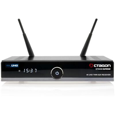 Octagon SF8008 V3 SUPREME Twin - DVB-S2X dual tuner - M.2 SSD slot - WiFi 2.4/5 GHz 1200 Mbps - Set-top box Octagon SF8008 V3 SUPREME Twin - DVB-S2X dual tuner - M.2 SSD slot - WiFi 2.4/5 GHz 1200 Mbps - Set-top box