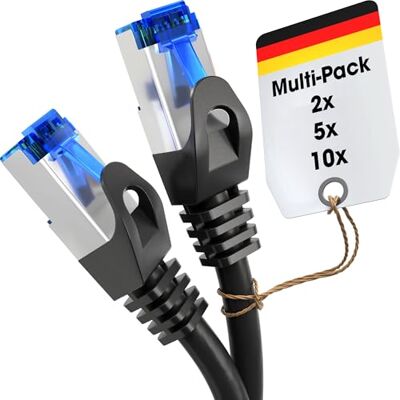 KabelDirekt – 10 x 0,5 m – Cabo de rede Ethernet - Suporta Gigabit KabelDirekt – 10 x 0,5 m – Cabo de rede Ethernet - Suporta Gigabit