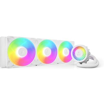 Arctic Liquid Freezer III Pro 420 A-RGB Refrigeração líquida PC, AIO para CPU, 3 x 140 mm, 38 mm radiador, bomba PWM, ventilador VRM, AMD AM5/AM4, Intel LGA1851/1700 moldura de contacto branco Arctic Liquid Freezer III Pro 420 A-RGB Refrigeração líquida PC, AIO para CPU, 3 x 140 mm, 38 mm radiador, bomba PWM, ventilador VRM, AMD AM5/AM4, Intel LGA1851/1700 moldura de contacto branco