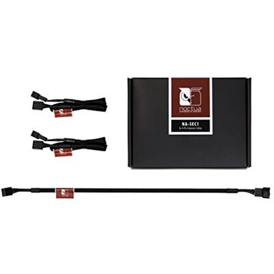 Noctua NA-SEC1, conjunto de cabos de extensão de 30 cm para ventilador Extensores com conector PWM 4 pinos também compatíveis com ventiladores de 3 pinos, capa resistente ao desgaste e ao calor Noctua NA-SEC1, conjunto de cabos de extensão de 30 cm para ventilador Extensores com conector PWM 4 pinos também compatíveis com ventiladores de 3 pinos, capa resistente ao desgaste e ao calor