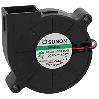 Sunon MF50151VX-A99 Ventoinha radial (50 x 50 x 15 mm, CC 12 V, 6000 rpm, 42 dBA, 2 fios) Sunon MF50151VX-A99 Ventoinha radial (50 x 50 x 15 mm, CC 12 V, 6000 rpm, 42 dBA, 2 fios)