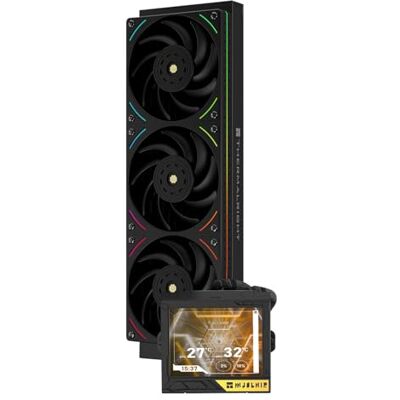Thermalright TR Mjolnir Vision 360 UB PRO ARGB Refrigerador de CPU Aio preto, especificação 360, sistema de refrigeração a água com ventilador em linha, ecrã LCD de 3,5" com resolução de Thermalright TR Mjolnir Vision 360 UB PRO ARGB Refrigerador de CPU Aio preto, especificação 360, sistema de refrigeração a água com ventilador em linha, ecrã LCD de 3,5" com resolução de