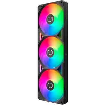 Cooler Master SickleFlow Edge 360 ARGB, ventilador triplo de 360 mm (PWM), alto fluxo de ar (190 CFM) e pressão estática (3,54 mmH2O), iluminação ARGB Gen 2, fácil instalação preto Cooler Master SickleFlow Edge 360 ARGB, ventilador triplo de 360 mm (PWM), alto fluxo de ar (190 CFM) e pressão estática (3,54 mmH2O), iluminação ARGB Gen 2, fácil instalação preto