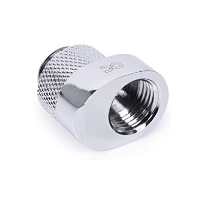 Alphacool Desvio rotativo de 8 mm G1/4 AG para G1/4 IG, conector cromado refrigeração a água Alphacool Desvio rotativo de 8 mm G1/4 AG para G1/4 IG, conector cromado refrigeração a água