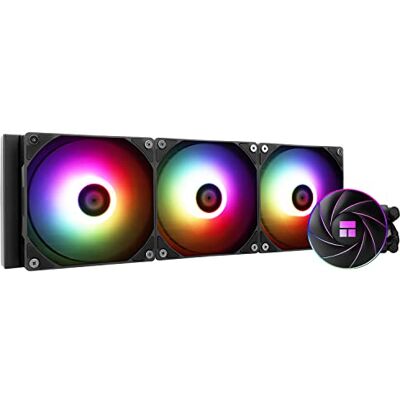 Thermalright , refrigerador líquido para CPU, refrigeração AIO de 360 mm, 3 ventoinhas PWM de baixo ruído com ARGB, para AM4/AM5, Intel LGA1851/1700/115x/1200, preto Thermalright , refrigerador líquido para CPU, refrigeração AIO de 360 mm, 3 ventoinhas PWM de baixo ruído com ARGB, para AM4/AM5, Intel LGA1851/1700/115x/1200, preto
