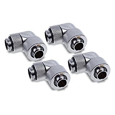 Alphacool Eiszapfen 13/10 mm Compression Fitting 90° rotativo G1/4-4 peças Set Chrome Alphacool Eiszapfen 13/10 mm Compression Fitting 90° rotativo G1/4-4 peças Set Chrome