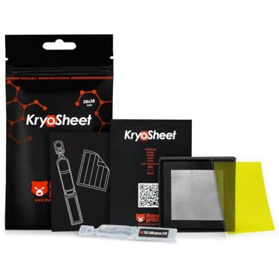 Thermal Grizzly KryoSheet Almofada Térmica 38 x 38 mm Grafeno, alta condutividade térmica, desempenho estável, não seca, condutor elétrico, CPU, GPU Thermal Grizzly KryoSheet Almofada Térmica 38 x 38 mm Grafeno, alta condutividade térmica, desempenho estável, não seca, condutor elétrico, CPU, GPU