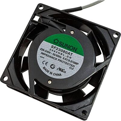 Sunon Fan 230V AC 14W 80 x 80 x 25 mm, 30,5 m³/h 2450U/Min 30,5 m³/h SF23080AT2082HBL Sunon Fan 230V AC 14W 80 x 80 x 25 mm, 30,5 m³/h 2450U/Min 30,5 m³/h SF23080AT2082HBL